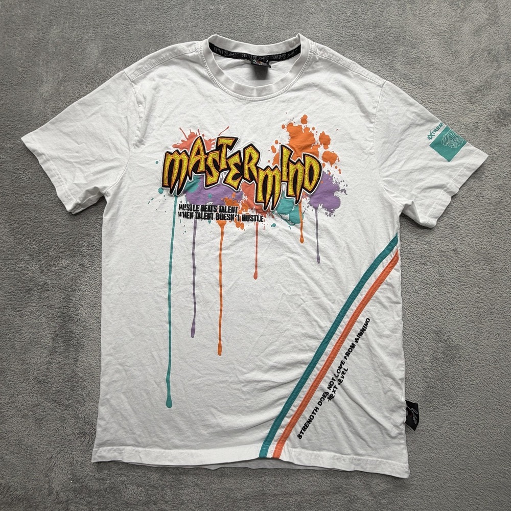 Switch Shirt Mens XL White Mastermind Graffiti Motivational Tee Streetwear Style